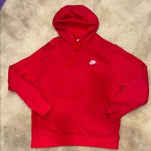 Nike Men's Sportsware Club Red Hoodie L